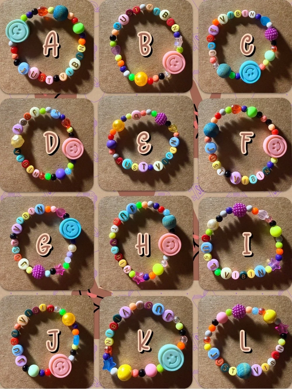 JUST VIBIN’ Beaded Stretch Bracelets for Tween, Teens and Young Adults
